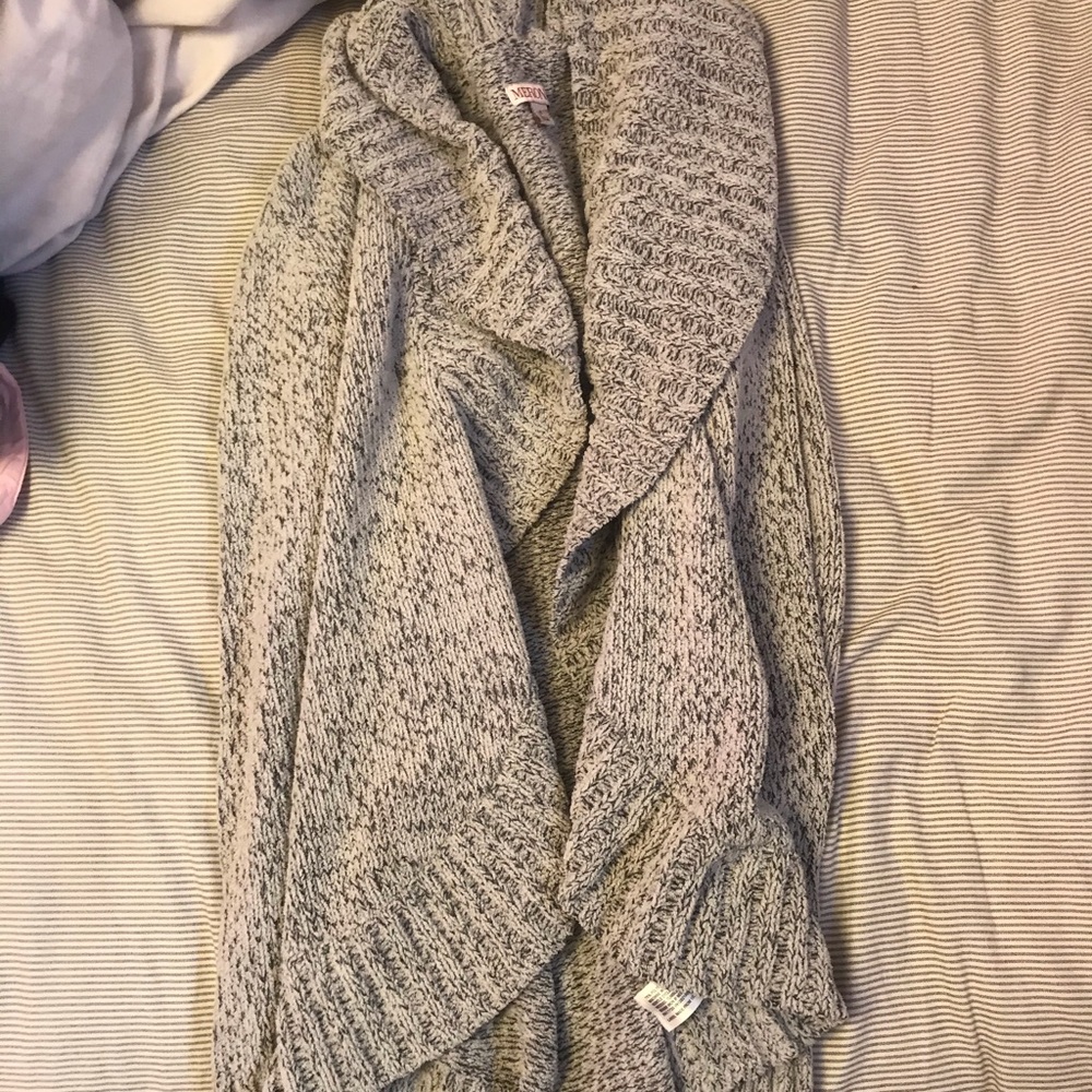 Soft grey jacket.